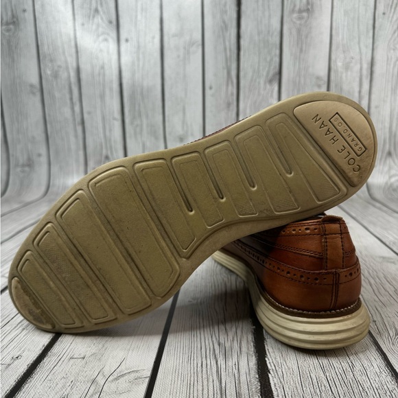 Cole Haan Zero Grand $160 Men's Wingtip Oxfords Dress Shoes Size 10 Brown C21133 - Picture 9 of 10